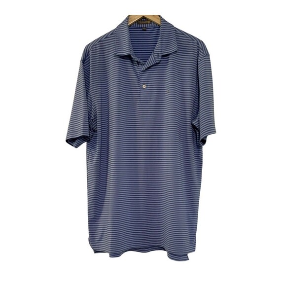 Peter Millar Southern Comfort Blue Stripe Men’s Golf Shirt Polo Size Large - Picture 1 of 9